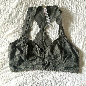 Lace Bralette ** Size M ** Smoky Gray